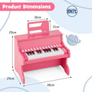 25-Key Upright-Style Mini Digital Piano – Pink