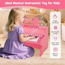 25-Key Upright-Style Mini Digital Piano – Pink