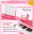 25-Key Upright-Style Mini Digital Piano – Pink