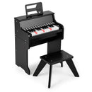25-Key Kids Digital Piano with Matching Stool – Black