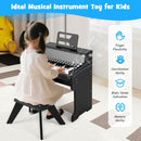 25-Key Kids Digital Piano with Matching Stool – Black