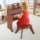 25-Key Kids Digital Piano with Matching Stool – Brown