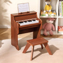 25-Key Kids Digital Piano with Matching Stool – Brown