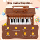 25-Key Kids Digital Piano with Matching Stool – Brown