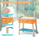 Outdoor Mud Kitchen with Circulating Tap and Wheels – Orange