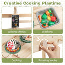Outdoor Mud Kitchen with Chalkboard and Flowerpots – Natural