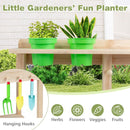 Outdoor Mud Kitchen with Chalkboard and Flowerpots – Natural