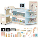 Wooden Doctor Play Station with Toy CT Trolley – Blue