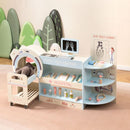 Wooden Doctor Play Station with Toy CT Trolley – Blue