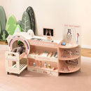Wooden Doctor Play Station with Toy CT Trolley – Pink