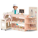 Wooden Doctor Play Station with Toy CT Trolley – Pink