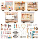Wooden Sensory Wall Panels with Vanity Play – product view