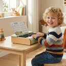 18-Key Wooden Kids Piano with Music Stand – Green