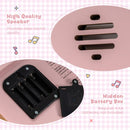 18-Key Wooden Kids Piano with Music Stand – Pink