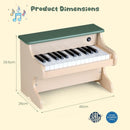 25-Key Wooden Mini Digital Piano – Green