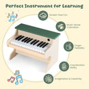 25-Key Wooden Mini Digital Piano – Green