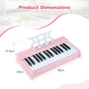 30-Key Kids Desktop Digital Piano – Pink
