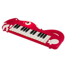 Dinosaur-Shaped Kids Keyboard with Music and Lights – Red