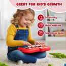 25-Key Elephant-Shaped Kids Piano – Red