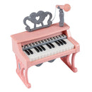 25-Key Mini Kids Piano with Microphone – Pink