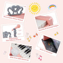 25-Key Mini Kids Piano with Microphone – Pink