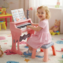 25-Key Kids Keyboard with Stool and Microphone – Pink