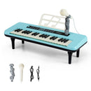 37-Key Kids Tabletop Keyboard with Microphone – Blue