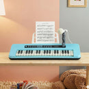37-Key Kids Tabletop Keyboard with Microphone – Blue