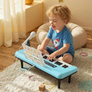 37-Key Kids Tabletop Keyboard with Microphone – Blue