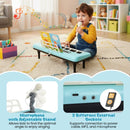 37-Key Kids Tabletop Keyboard with Microphone – Blue