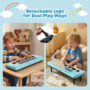 37-Key Kids Tabletop Keyboard with Microphone – Blue