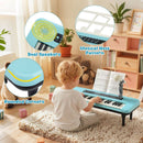 37-Key Kids Tabletop Keyboard with Microphone – Blue