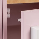Double-Sided Wooden Play Kitchen with Light and Sound Hood – Pink