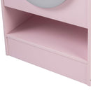 Double-Sided Wooden Play Kitchen with Light and Sound Hood – Pink