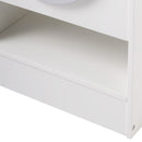 Double-Sided Wooden Play Kitchen with Light and Sound Hood – White