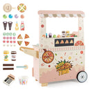 Wooden Pizza Cart with Oven and Magnetic Blackboard – Pink