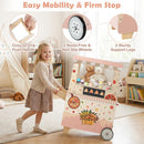 Wooden Pizza Cart with Oven and Magnetic Blackboard – Pink