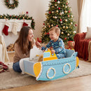 Wooden Submarine Rocking Toy with Rotating Propeller – Blue