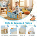 Wooden Submarine Rocking Toy with Rotating Propeller – Blue