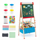 Wooden Art Easel with Storage Bag and Paper Roll – Colourful