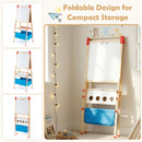 Wooden Art Easel with Storage Bag and Paper Roll – Colourful