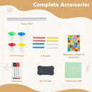 Wooden Art Easel with Storage Bag and Paper Roll – Colourful