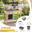 Outdoor mud kitchen for sand, water and pretend play