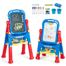 Rotating Kids Art Easel with Drawing Accessories – Blue
