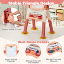 Rotating Kids Art Easel with Drawing Accessories – Pink