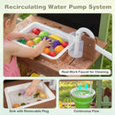 Outdoor Wooden Play Farm with Planter and Water Station – Brown & Green