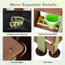 Outdoor Wooden Play Farm with Planter and Water Station – Brown & Green