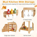 Three-Piece Outdoor Mud Kitchen Grill and Pizza Oven Set – Natural
