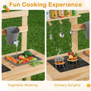 Three-Piece Outdoor Mud Kitchen Grill and Pizza Oven Set – Natural