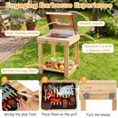 Three-Piece Outdoor Mud Kitchen Grill and Pizza Oven Set – Natural